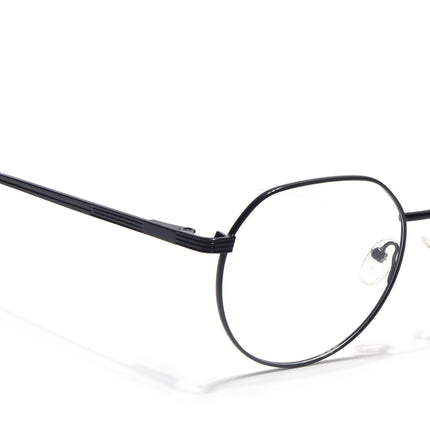 Voyage Metal Master Shine Black Round Eyeglasses for Men & Women - MG5033-C2