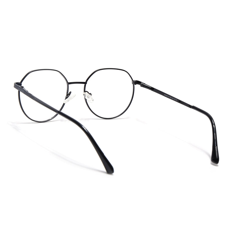 Voyage Metal Master Shine Black Round Eyeglasses for Men & Women - MG5033-C2