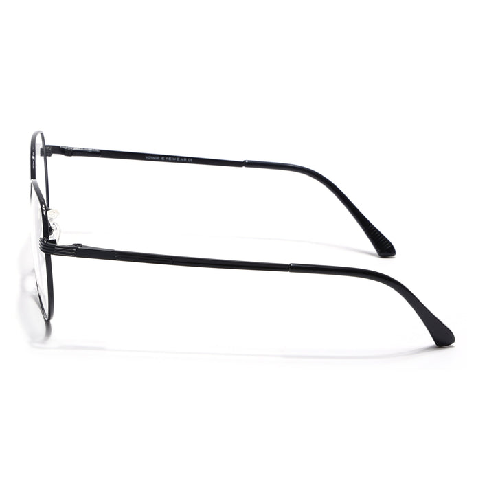 Voyage Metal Master Shine Black Round Eyeglasses for Men & Women - MG5033-C2