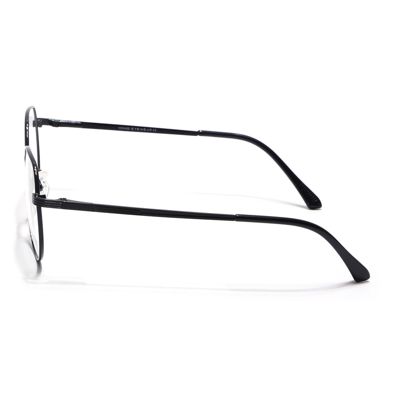 Voyage Metal Master Shine Black Round Eyeglasses for Men & Women - MG5033-C2