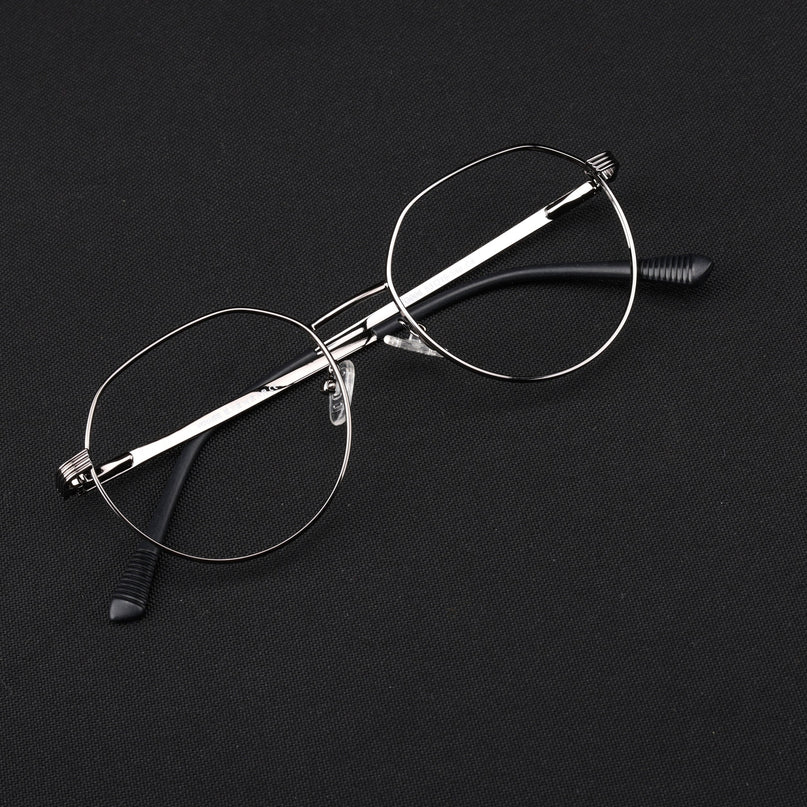 Voyage Metal Master Grey Round Eyeglasses for Men & Women - MG5034-C3