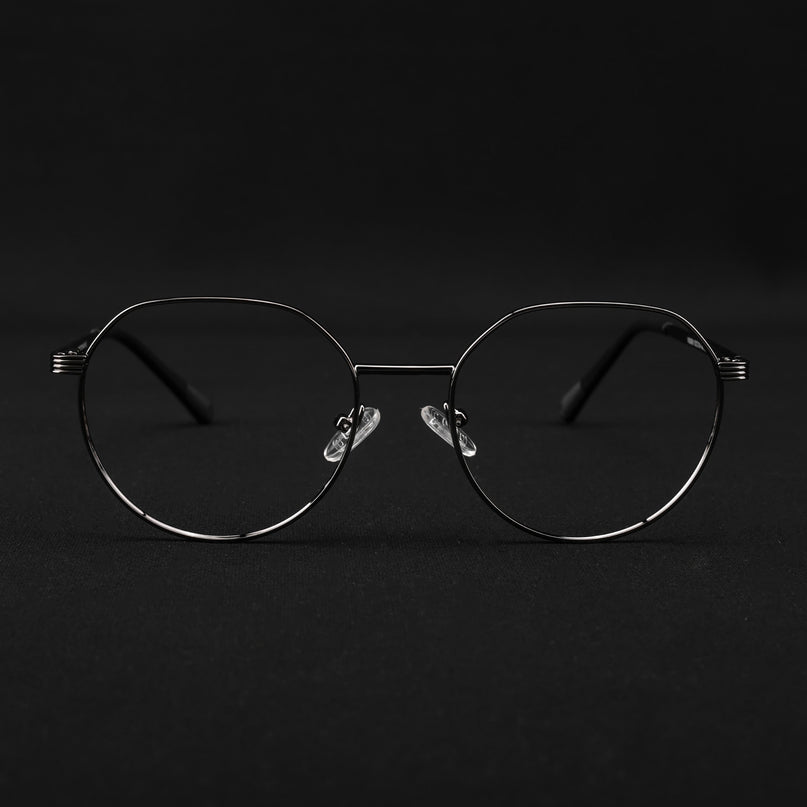 Voyage Metal Master Grey Round Eyeglasses for Men & Women - MG5034-C3