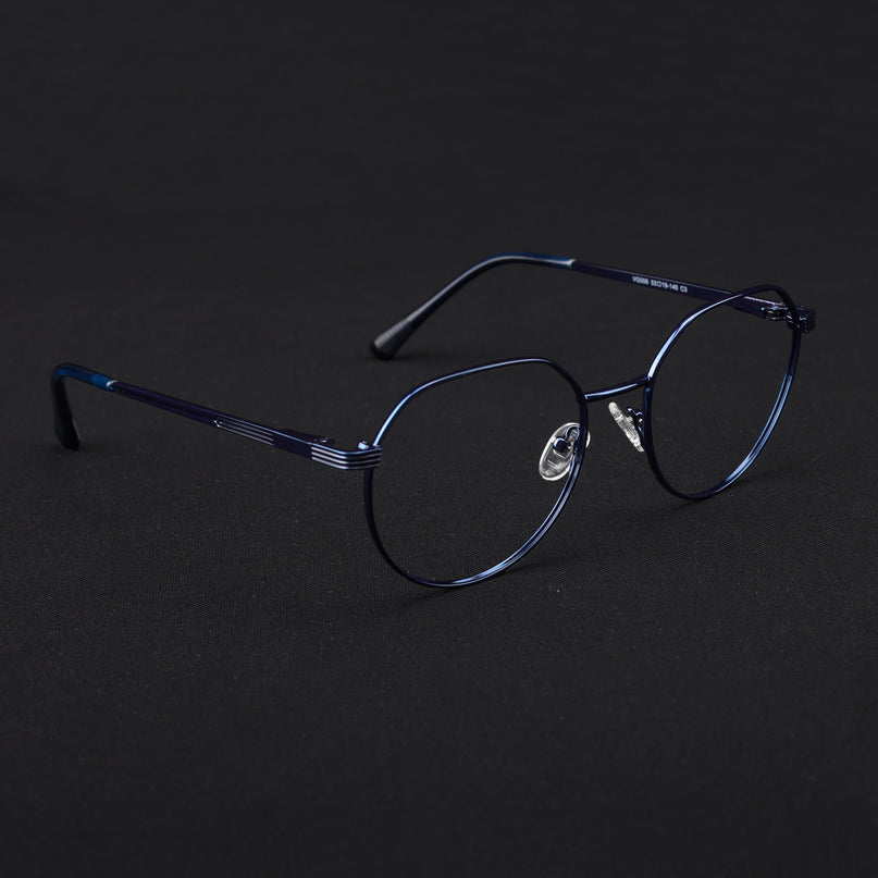 Voyage Metal Master Blue Round Eyeglasses for Men & Women - MG5035-C4