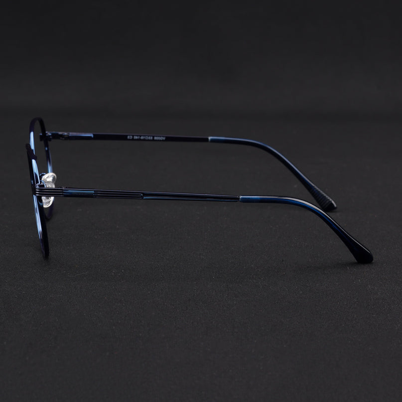 Voyage Metal Master Blue Round Eyeglasses for Men & Women - MG5035-C4