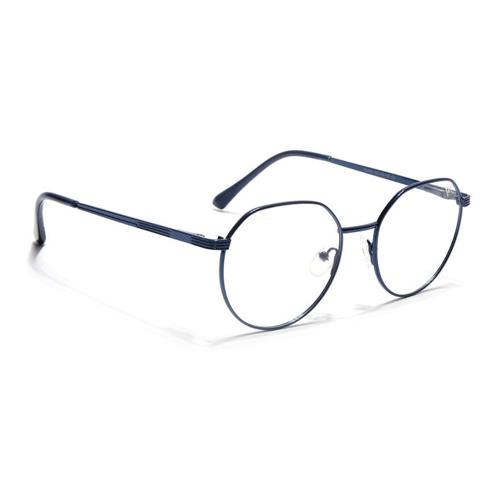 Voyage Metal Master Blue Round Eyeglasses for Men & Women - MG5035-C4
