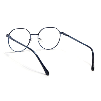 Voyage Metal Master Blue Round Eyeglasses for Men & Women - MG5035-C4