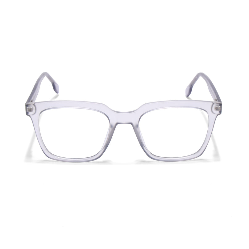 Voyage Transparent Grey Square Eyeglasses for Men & Women - MG4887-C2