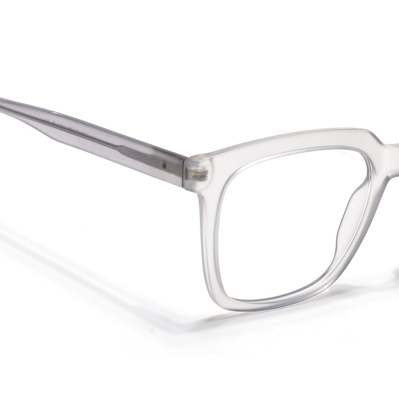 Voyage Transparent Grey Square Eyeglasses for Men & Women - MG4887-C2