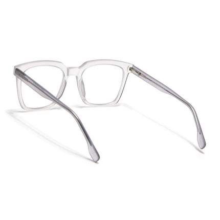 Voyage Transparent Grey Square Eyeglasses for Men & Women - MG4887-C2