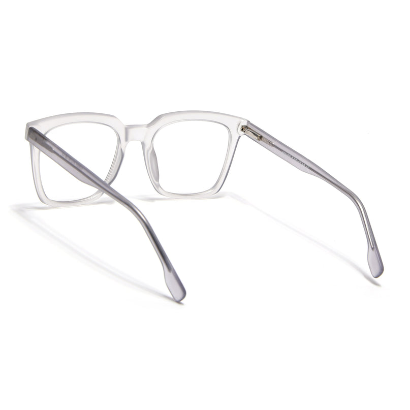 Voyage Transparent Grey Square Eyeglasses for Men & Women - MG4887-C2