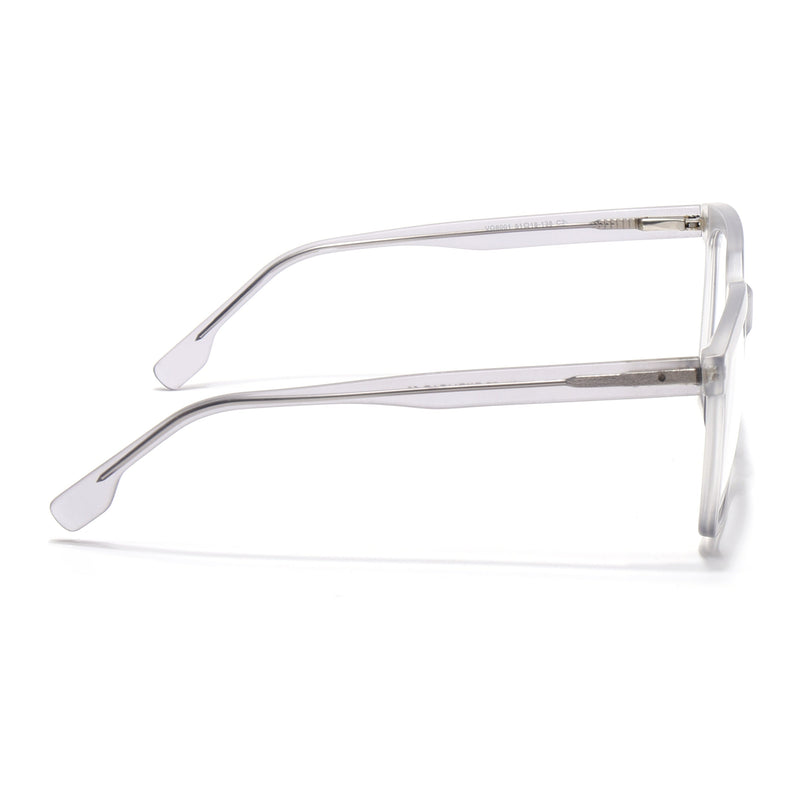 Voyage Transparent Grey Square Eyeglasses for Men & Women - MG4887-C2