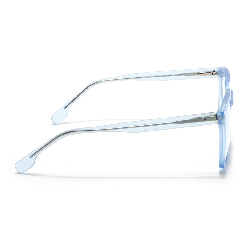 Voyage Transparent Blue Square Eyeglasses for Men & Women - MG4889-C4