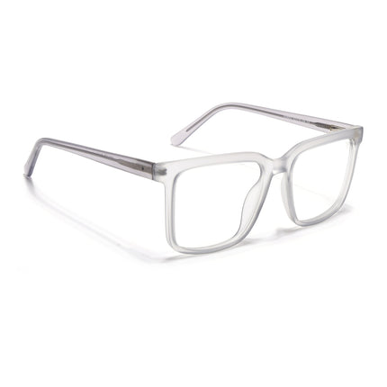 Voyage Transparent Grey Square Eyeglasses for Men & Women - MG4892-C2