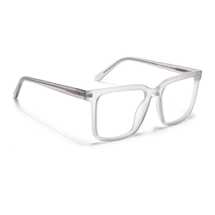 Voyage Transparent Grey Square Eyeglasses for Men & Women - MG4892-C2