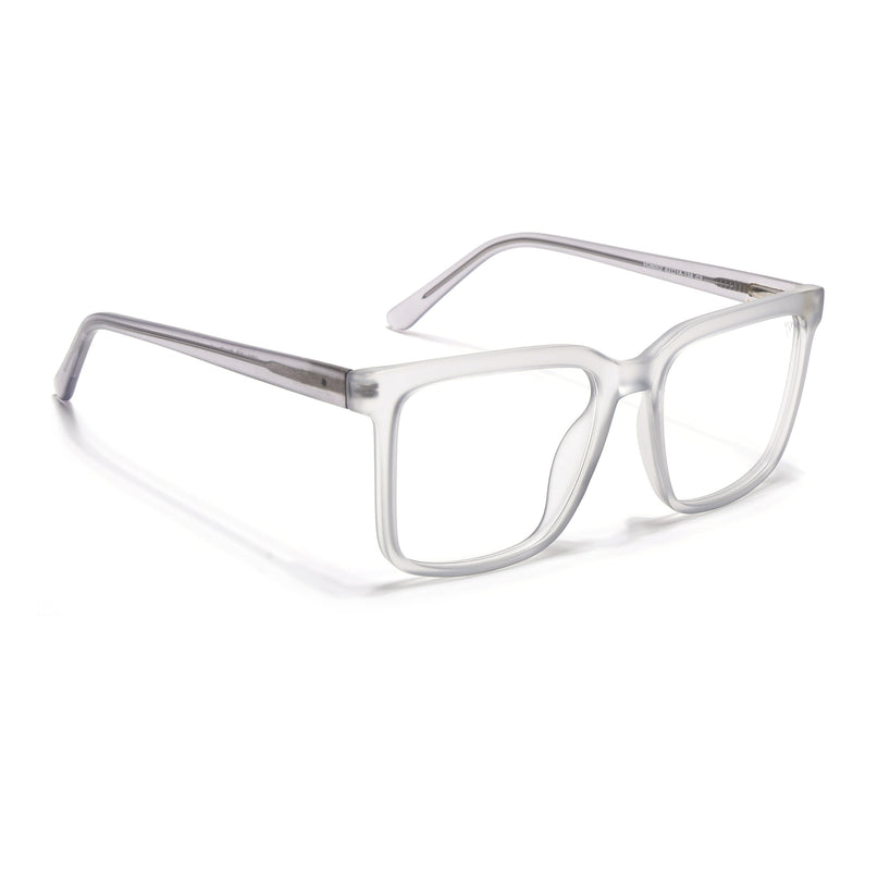 Voyage Transparent Grey Square Eyeglasses for Men & Women - MG4892-C2