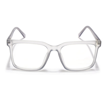Voyage Transparent Grey Square Eyeglasses for Men & Women - MG4892-C2