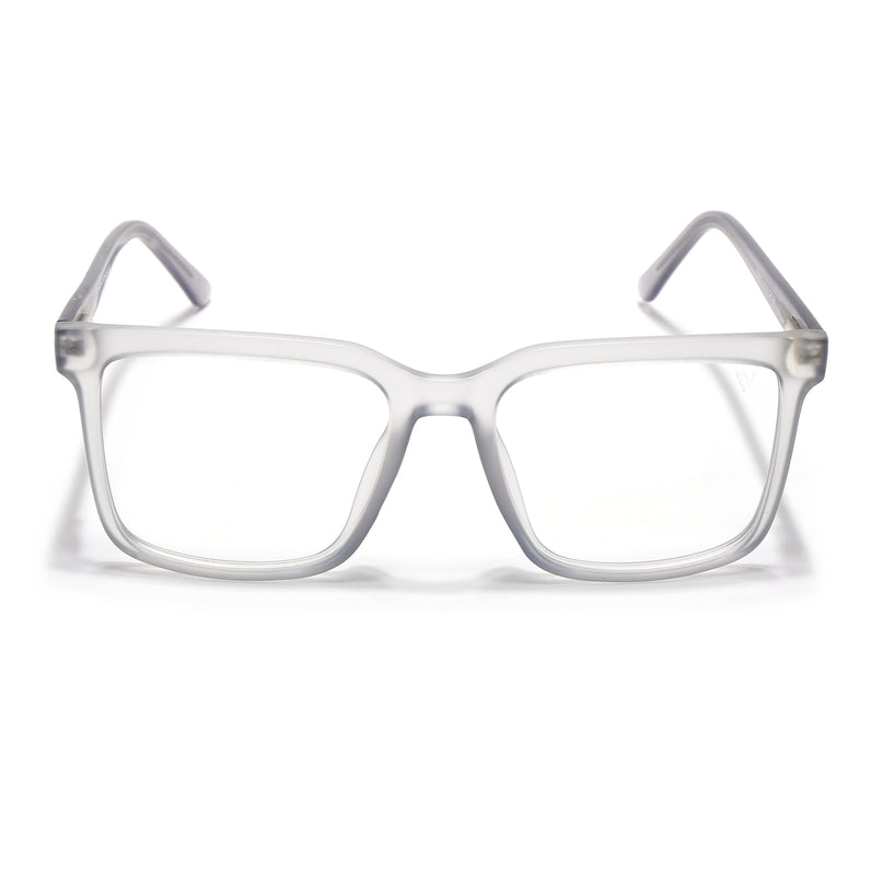 Voyage Transparent Grey Square Eyeglasses for Men & Women - MG4892-C2