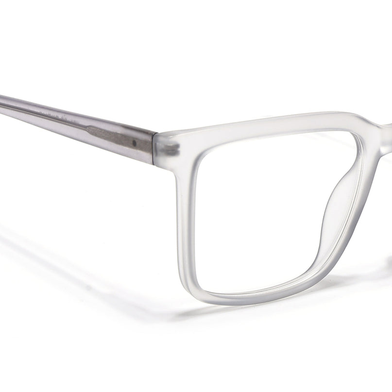 Voyage Transparent Grey Square Eyeglasses for Men & Women - MG4892-C2
