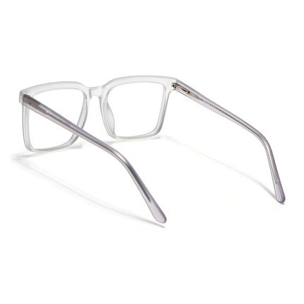 Voyage Transparent Grey Square Eyeglasses for Men & Women - MG4892-C2