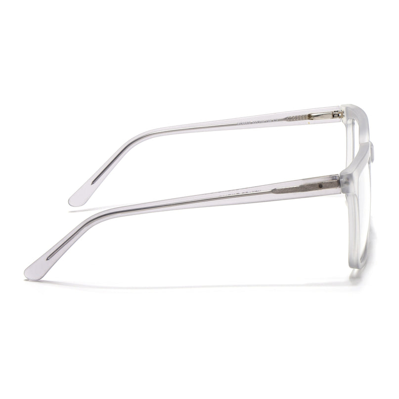 Voyage Transparent Grey Square Eyeglasses for Men & Women - MG4892-C2