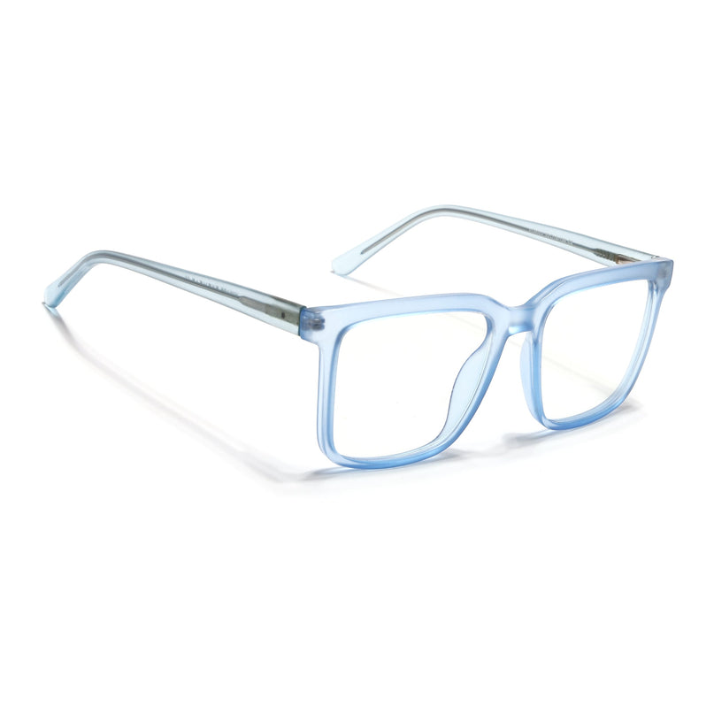 Voyage Transparent Blue Square Eyeglasses for Men & Women - MG4894-C4