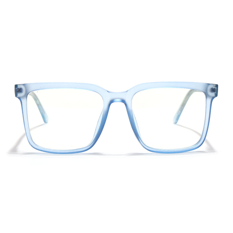 Voyage Transparent Blue Square Eyeglasses for Men & Women - MG4894-C4