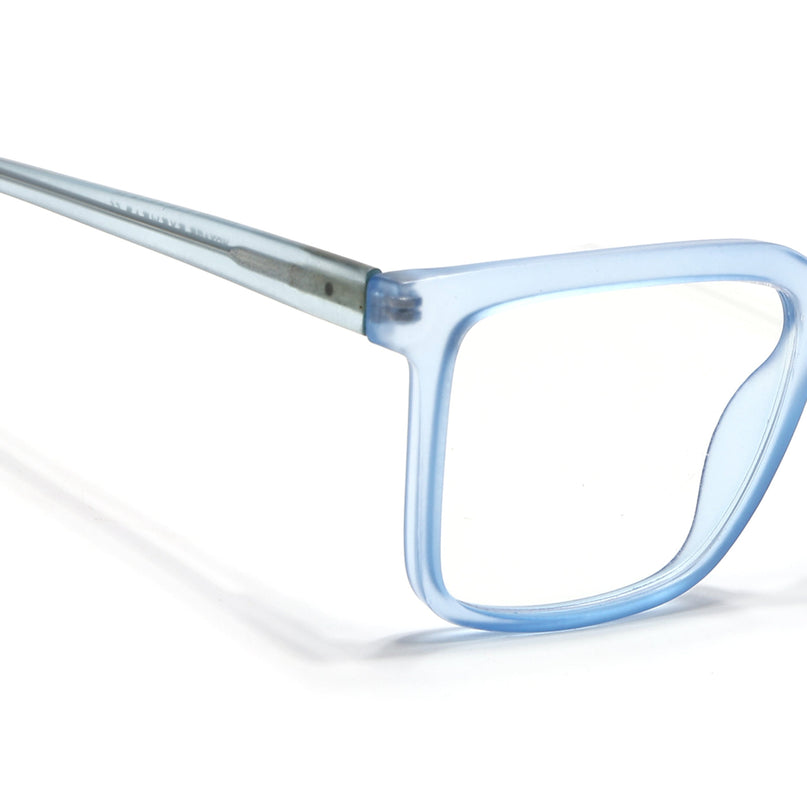Voyage Transparent Blue Square Eyeglasses for Men & Women - MG4894-C4