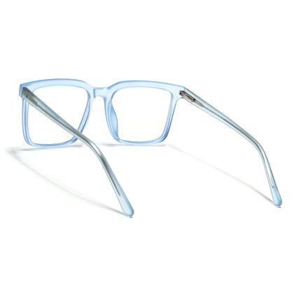 Voyage Transparent Blue Square Eyeglasses for Men & Women - MG4894-C4