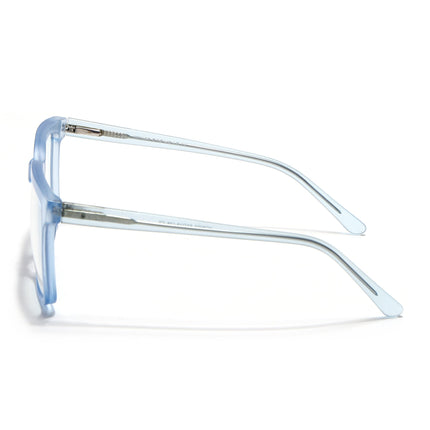 Voyage Transparent Blue Square Eyeglasses for Men & Women - MG4894-C4