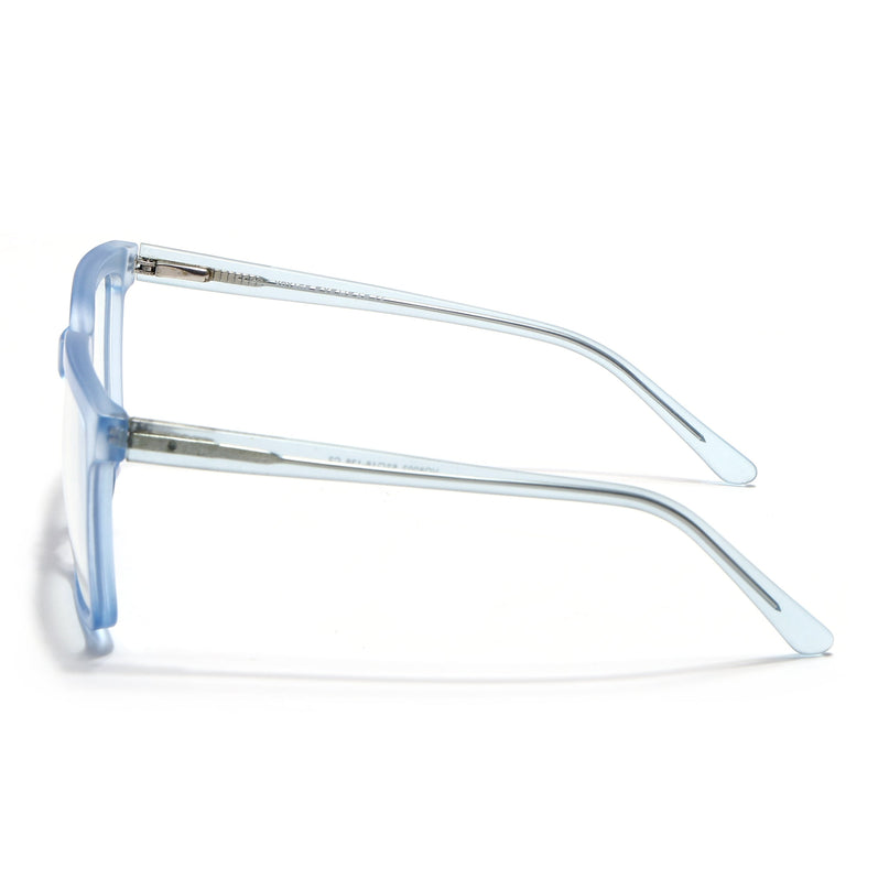Voyage Transparent Blue Square Eyeglasses for Men & Women - MG4894-C4