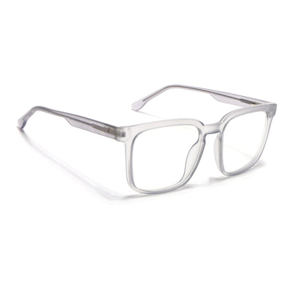 Voyage Transparent Grey Square Eyeglasses for Men & Women - MG4897-C2