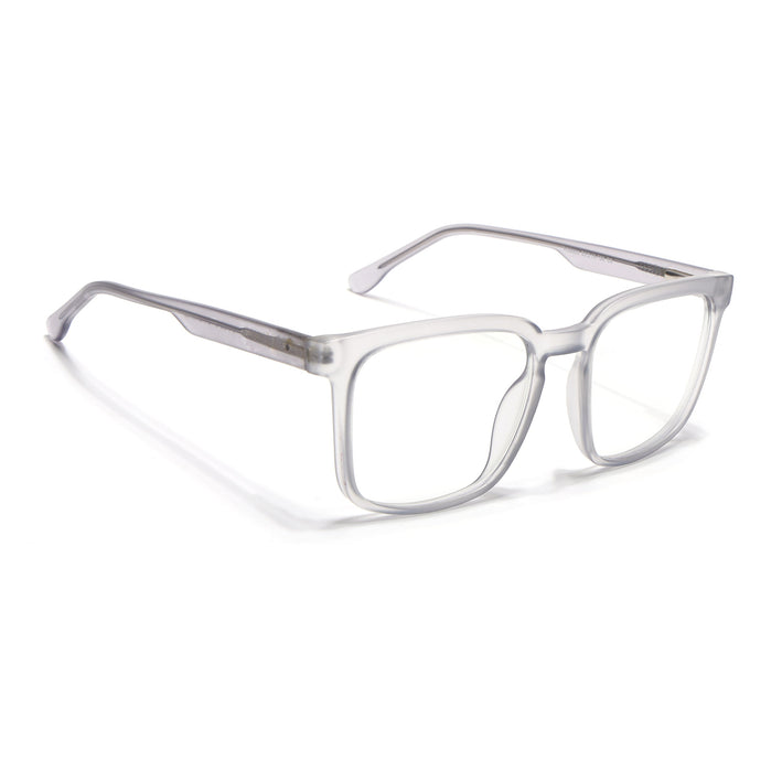 Voyage Transparent Grey Square Eyeglasses for Men & Women - MG4897-C2