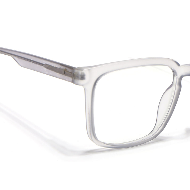 Voyage Transparent Grey Square Eyeglasses for Men & Women - MG4897-C2