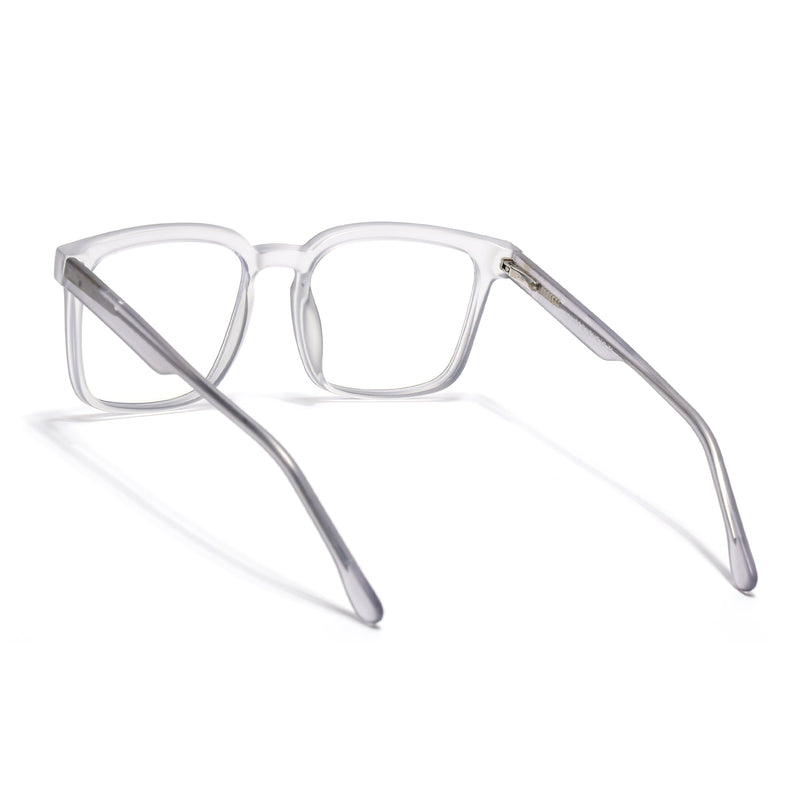 Voyage Transparent Grey Square Eyeglasses for Men & Women - MG4897-C2