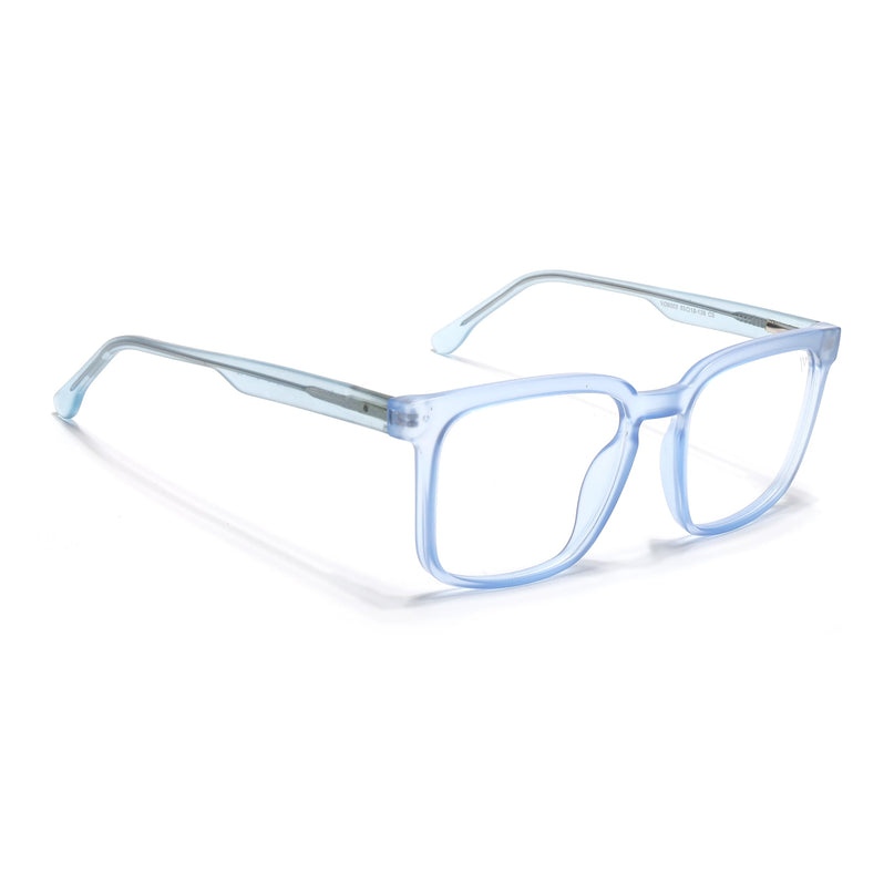 Voyage Transparent Blue Square Eyeglasses for Men & Women - MG4899-C4