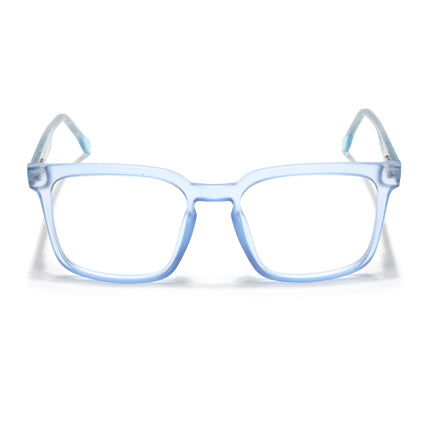 Voyage Transparent Blue Square Eyeglasses for Men & Women - MG4899-C4