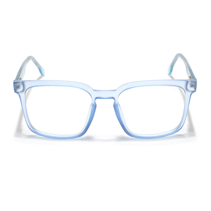 Voyage Transparent Blue Square Eyeglasses for Men & Women - MG4899-C4