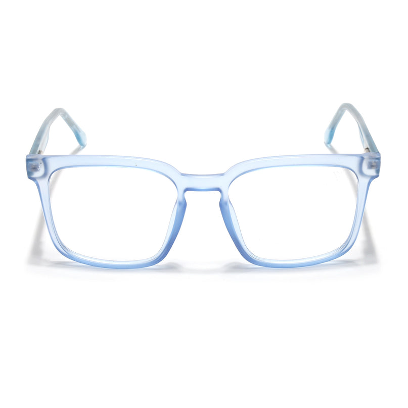 Voyage Transparent Blue Square Eyeglasses for Men & Women - MG4899-C4