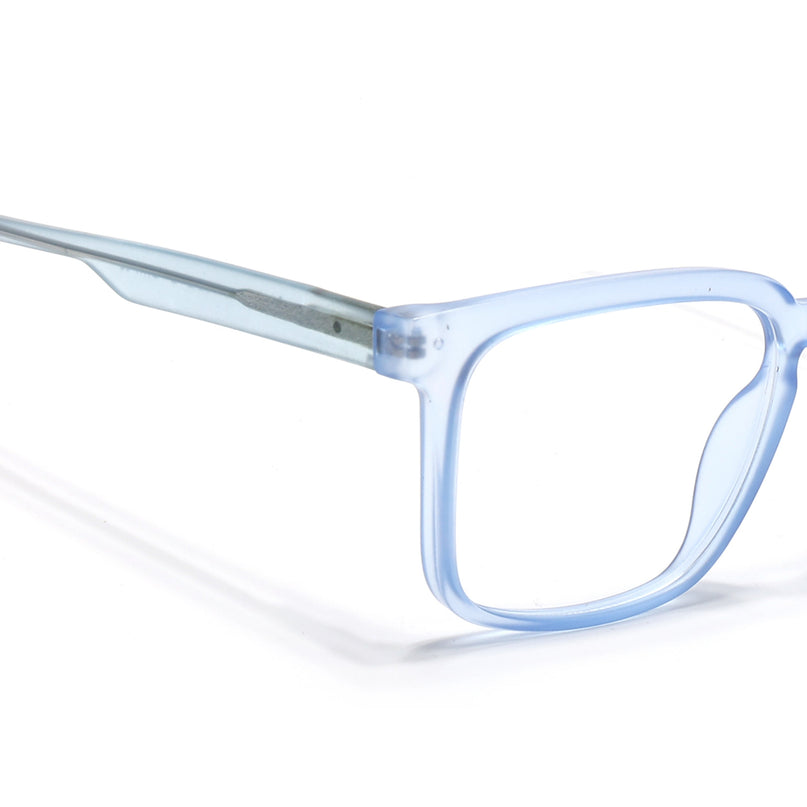 Voyage Transparent Blue Square Eyeglasses for Men & Women - MG4899-C4