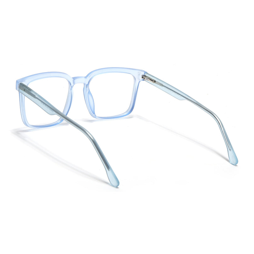 Voyage Transparent Blue Square Eyeglasses for Men & Women - MG4899-C4