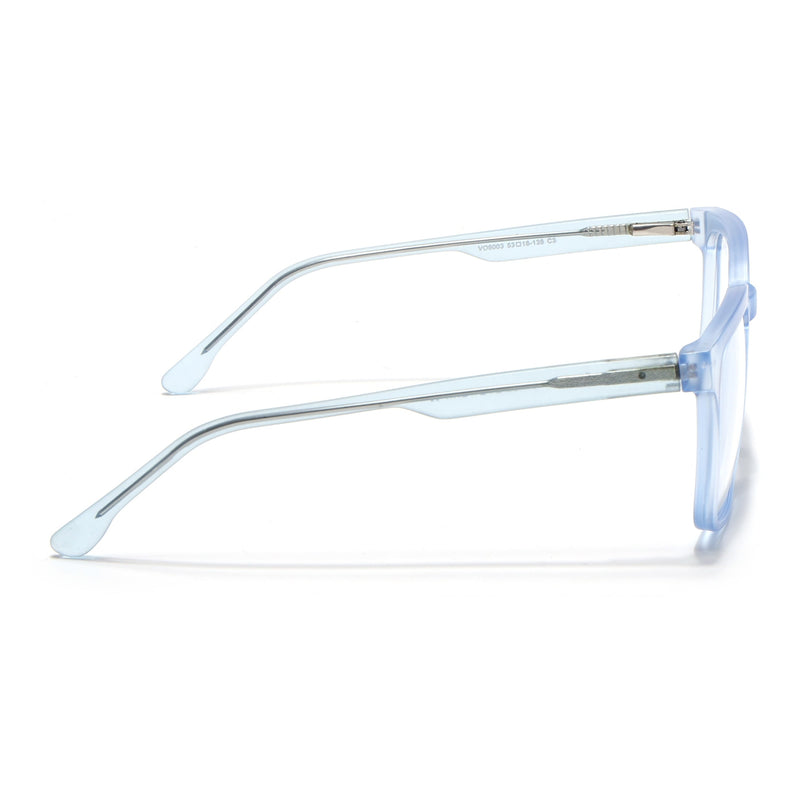 Voyage Transparent Blue Square Eyeglasses for Men & Women - MG4899-C4