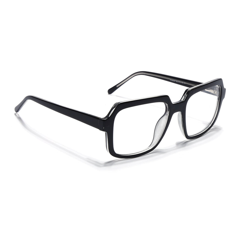 Voyage Shine Black Square Eyeglasses for Men & Women - MG4901-C1