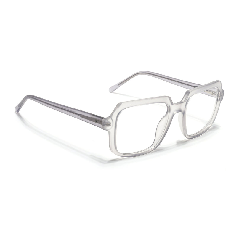 Voyage Transparent Grey Square Eyeglasses for Men & Women - MG4902-C2