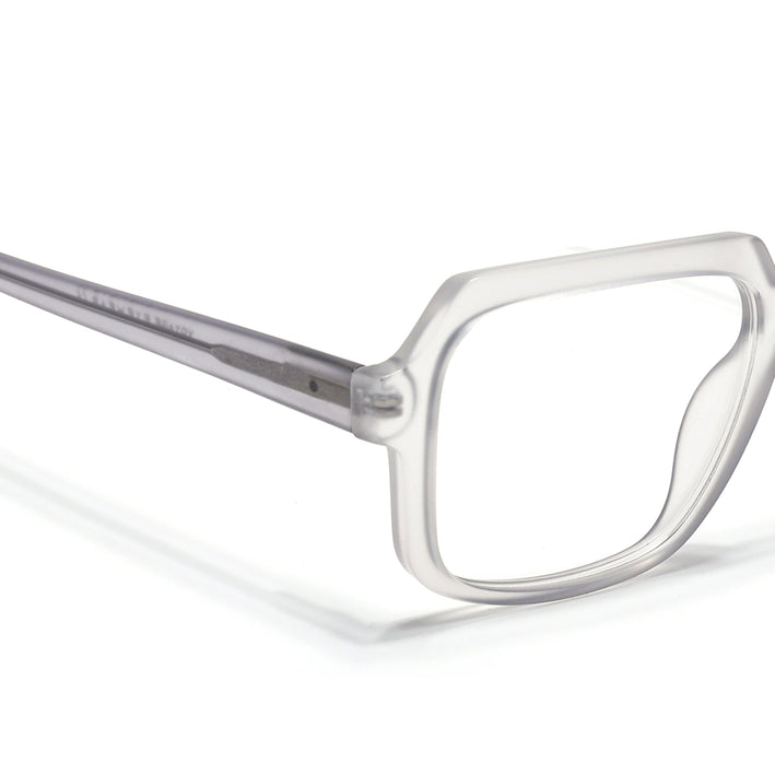 Voyage Transparent Grey Square Eyeglasses for Men & Women - MG4902-C2