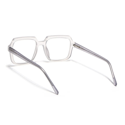 Voyage Transparent Grey Square Eyeglasses for Men & Women - MG4902-C2