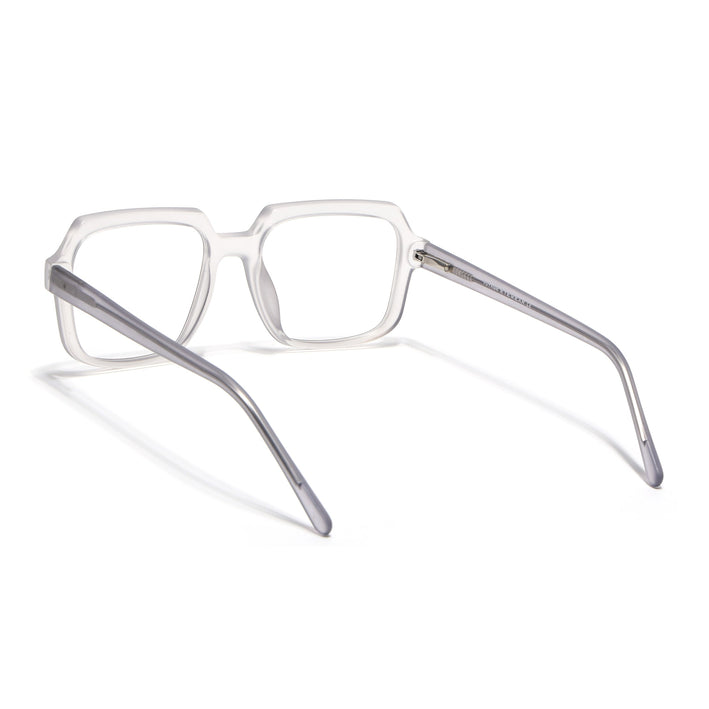 Voyage Transparent Grey Square Eyeglasses for Men & Women - MG4902-C2