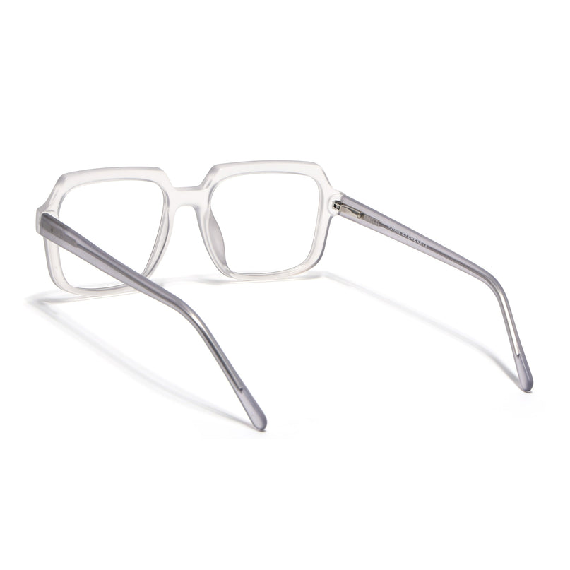 Voyage Transparent Grey Square Eyeglasses for Men & Women - MG4902-C2