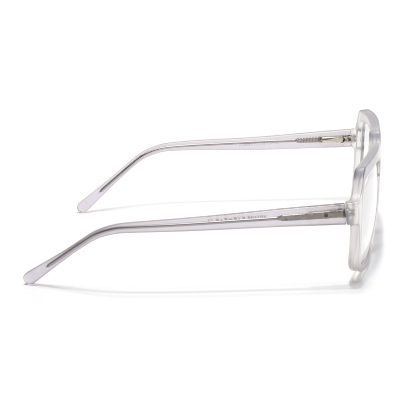 Voyage Transparent Grey Square Eyeglasses for Men & Women - MG4902-C2