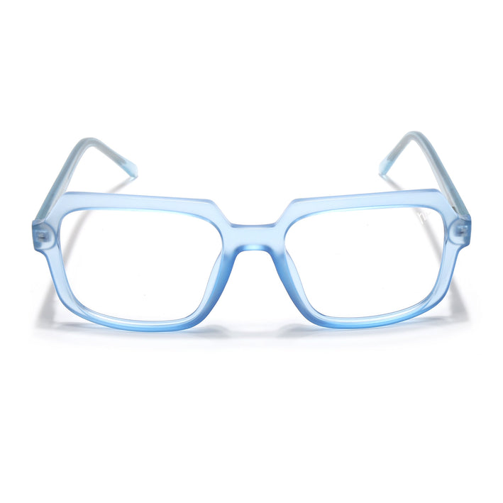 Voyage Transparent Blue Square Eyeglasses for Men & Women - MG4904-C4