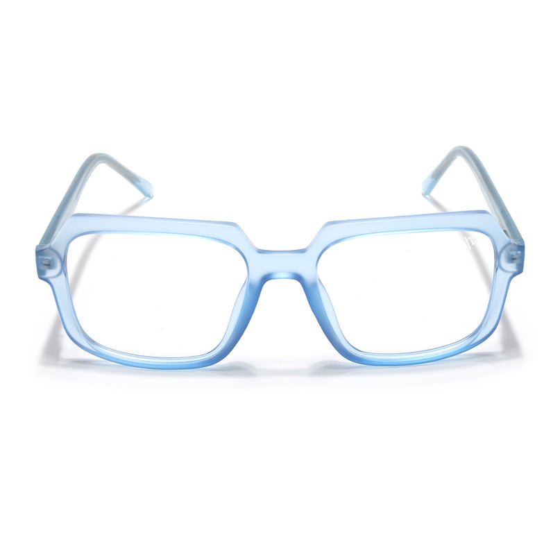 Voyage Transparent Blue Square Eyeglasses for Men & Women - MG4904-C4